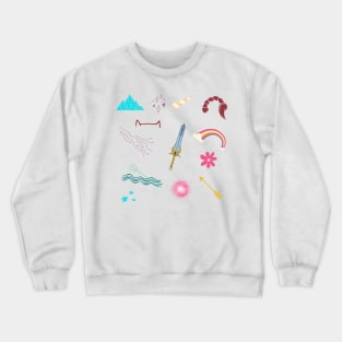 She-ra Character Theme collage - She-re and the princesses of power Crewneck Sweatshirt